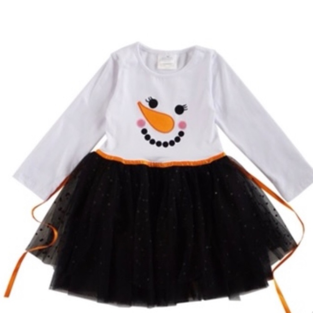NEW- Snowman with Black Tutu Dress